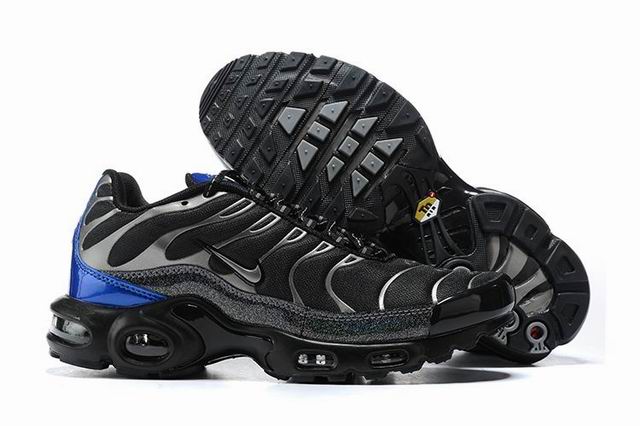 Nike Air Max Plus Tn Men's Running Shoes Black Blue Silver-25 - Click Image to Close